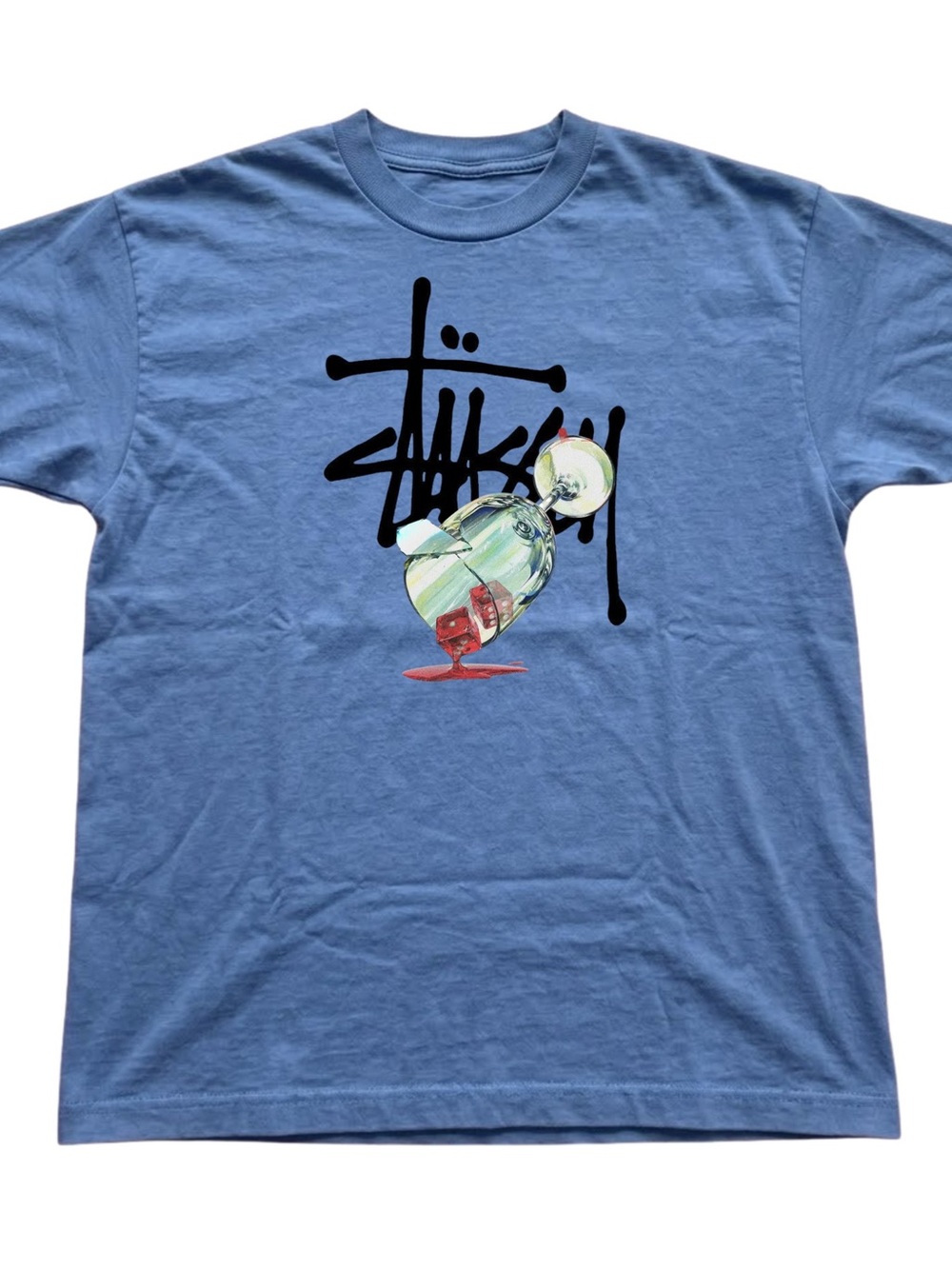 Gildan Blue Graphic Logo T‑Shirt